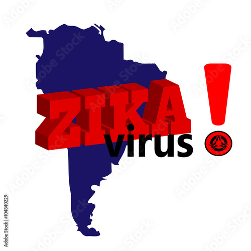 Zika virus. Vector illustration