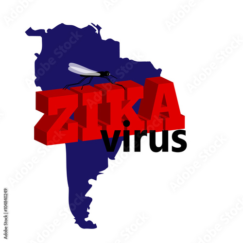 Zika virus. Vector illustration