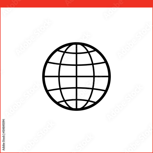 Globe vector icon 