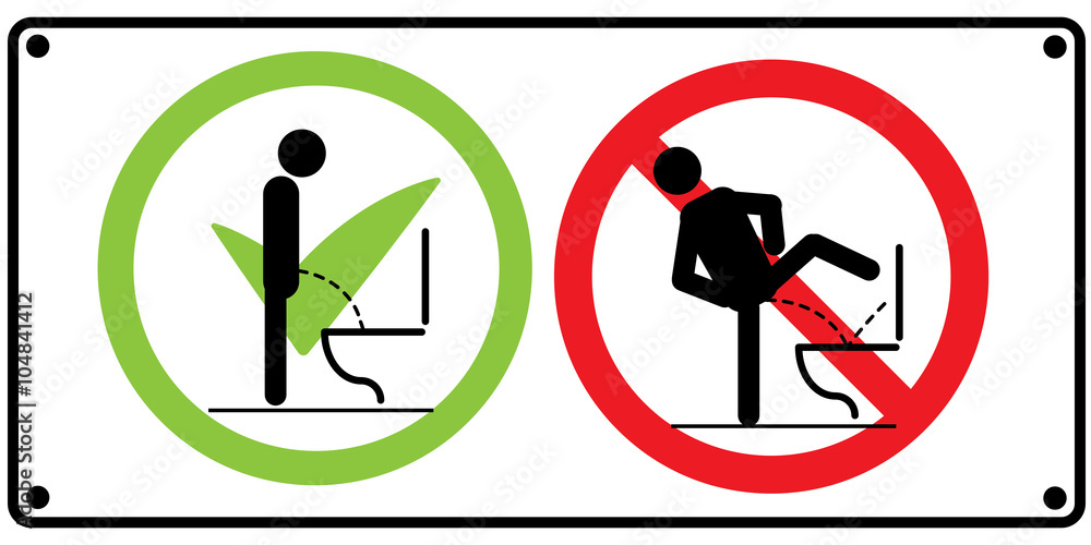 Toilet rules stickers set Toilet rules stickers set