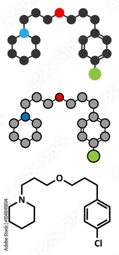 Pitolisant (tiprolisant) narcolepsy drug molecule.