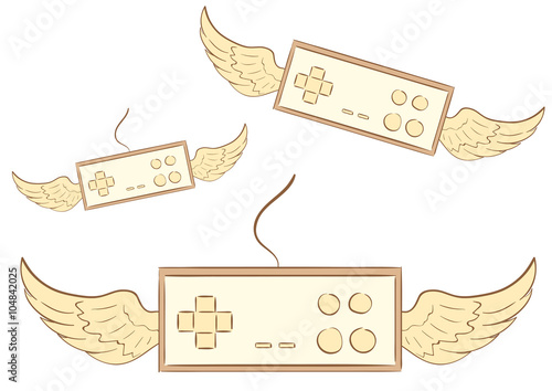 Winged brown gamepads