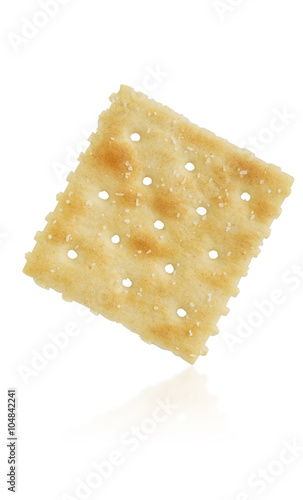 Saltine Cracker on White photo