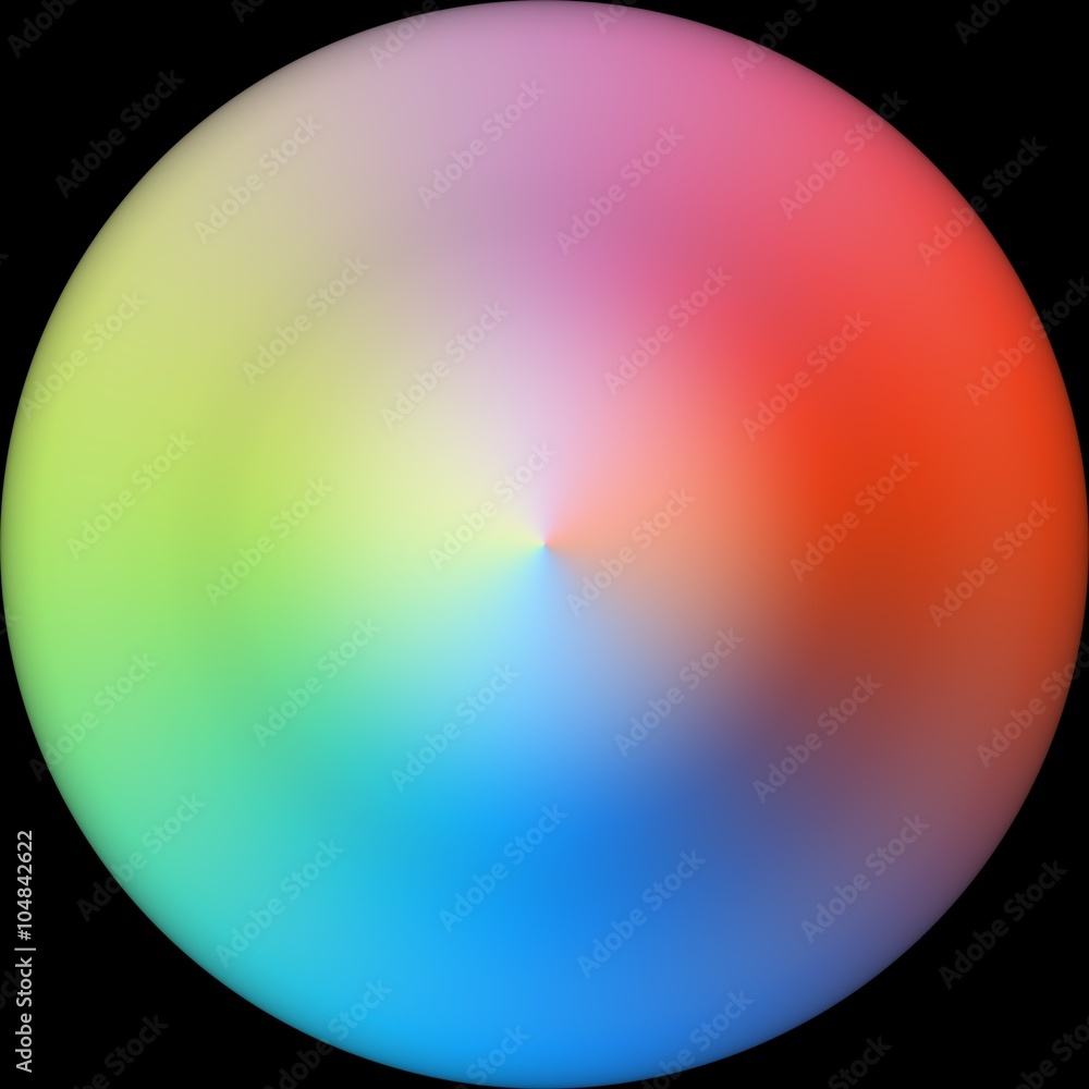 Spectrum color wheel on black background / illustration Spectrum color wheel on black background / illustration
