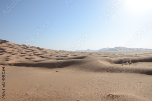 Sand dunes in back light