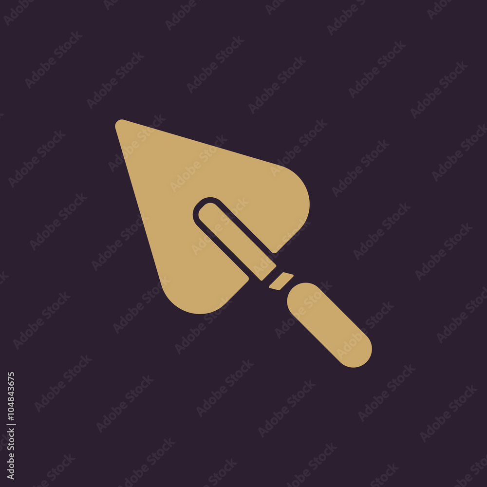 The trowel icon. Mason and building, repair, plasterer symbol. Flat The trowel icon. Mason and building, repair, plasterer symbol. Flat