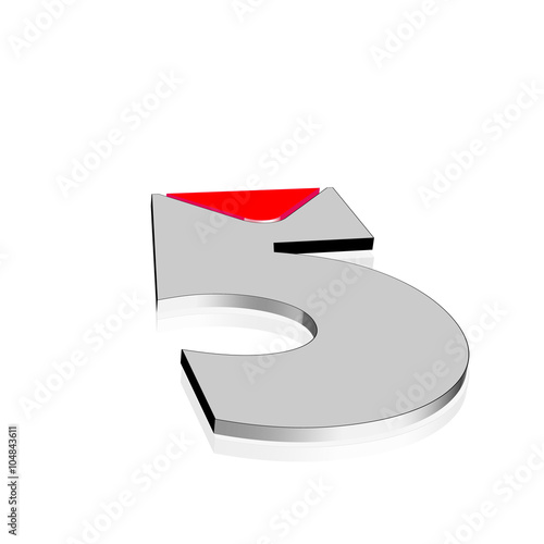 5 Strich rot