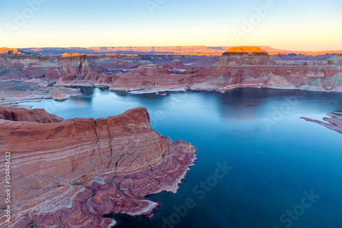 Canvas-taulu top view of lake Powell and Glen Canyon in Arizona