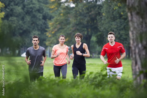 Young people training in th...