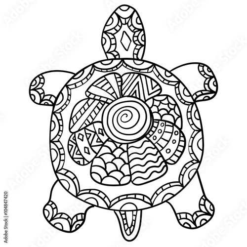  Drawing zentangle turtle 