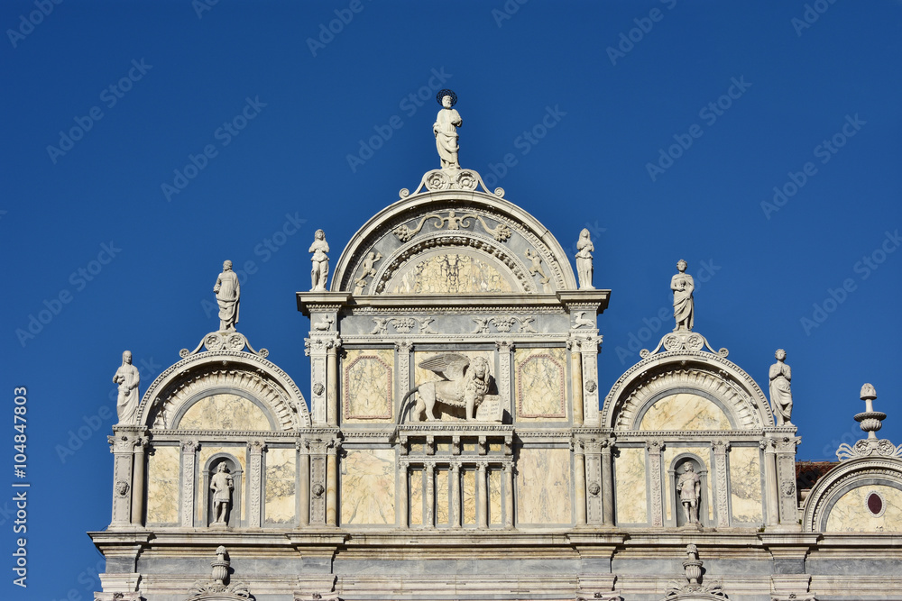 Scuola Grande di San Marco beautiful renaissance facade with Ven