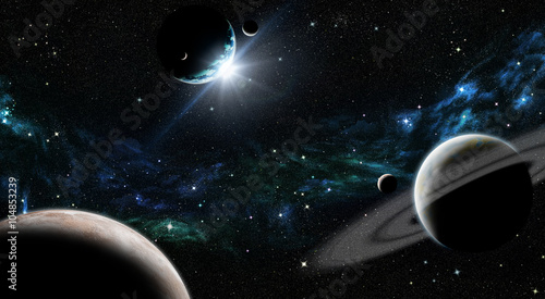 Fototapeta Naklejka Na Ścianę i Meble -  Sunrise in space