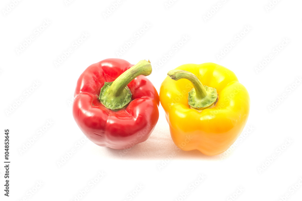yellow and red bell pepper yellow and red bell pepper