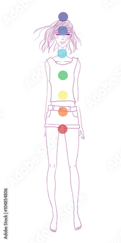girl and  chakra