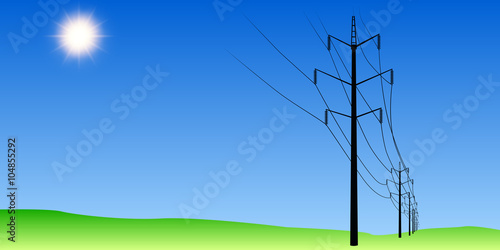Electric poles in the field