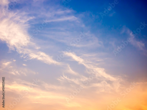 Fototapeta Naklejka Na Ścianę i Meble -  Sunset sky and cloud