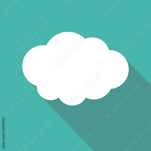 Cloud Flat Icon. Cloud Shape Symbol.