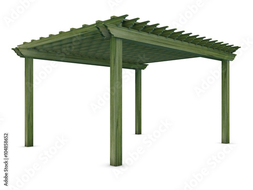 PT pergola on the white
