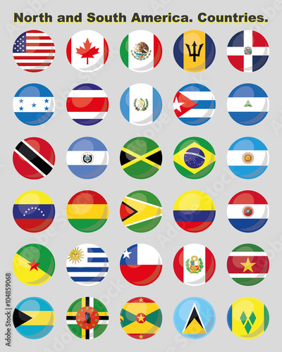 Flags of the Americas. © kupchynskyi12