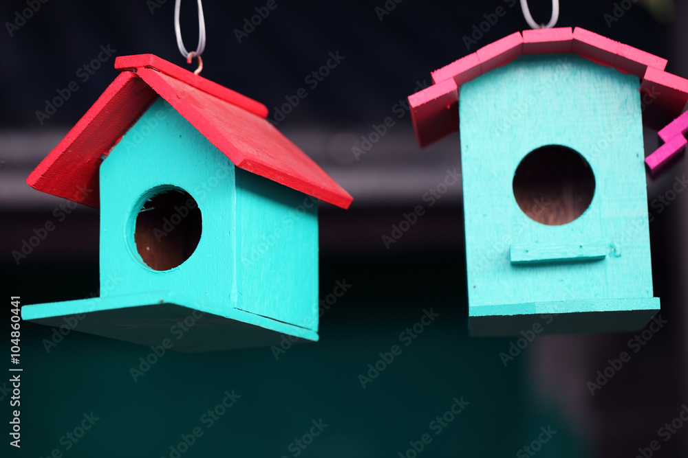 colorful bird house colorful bird house