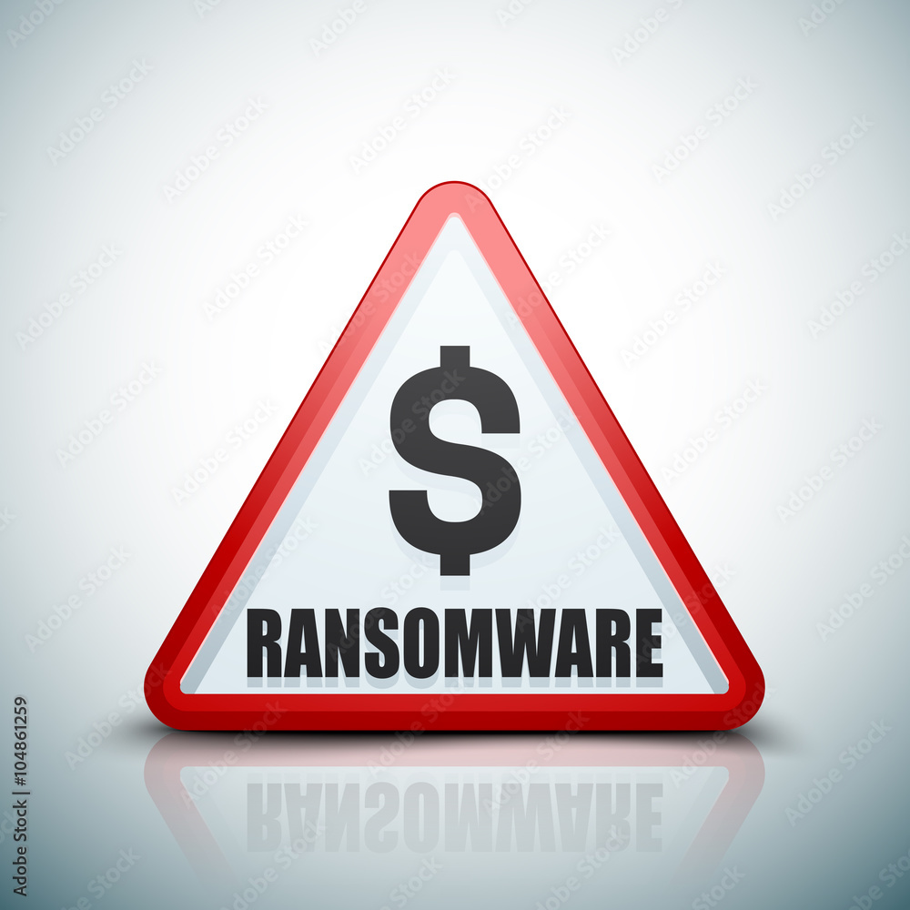 Ransomware Hazard sign Ransomware Hazard sign