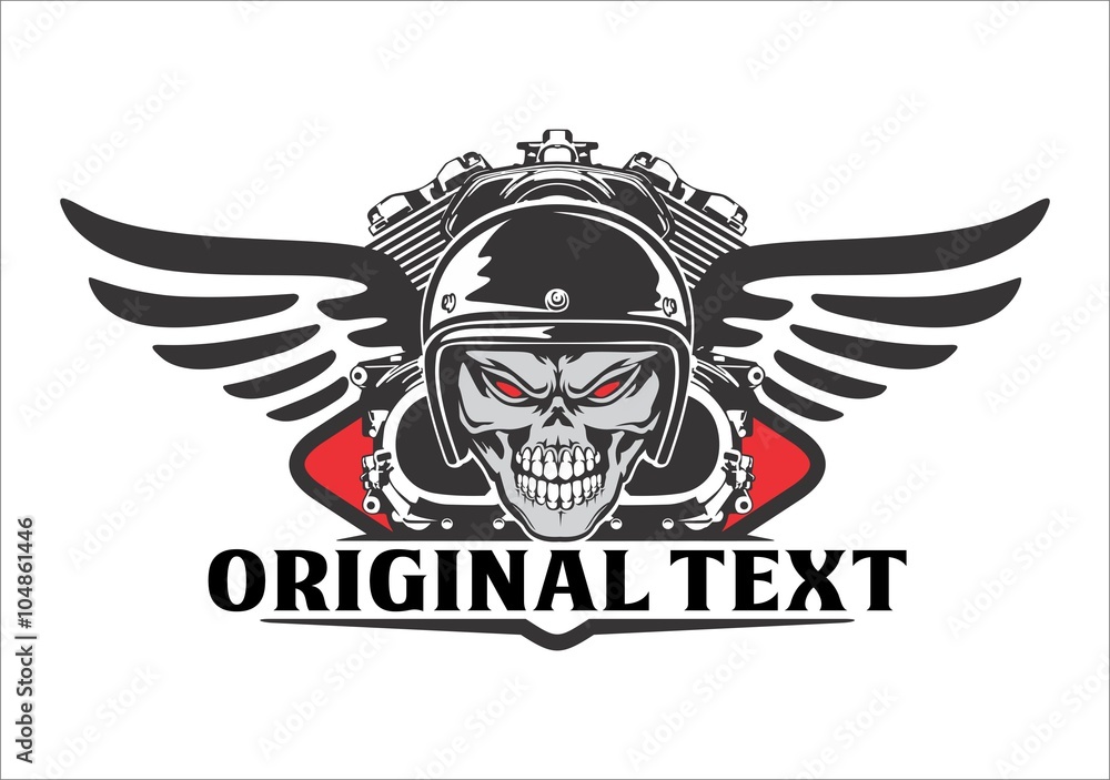 skull riders and motorcycle engine skull riders and motorcycle engine