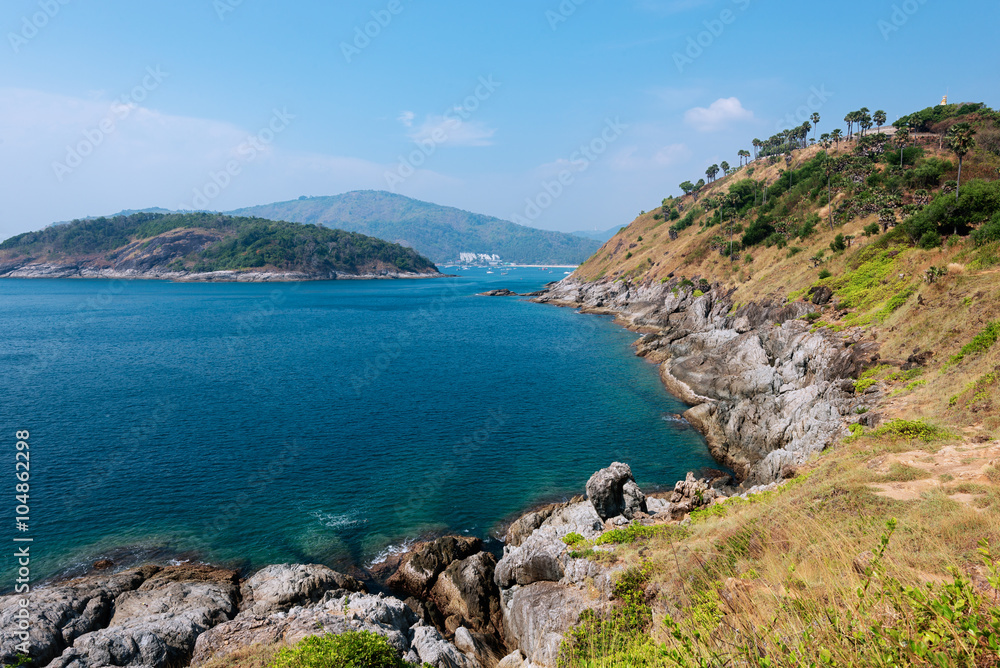 View from Promthep cape in Phuket island, Andaman sea, Thailand