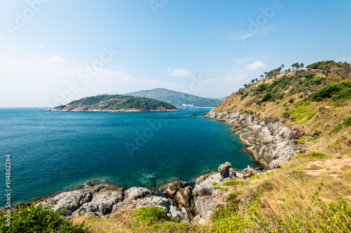 View from Promthep cape in Phuket island, Andaman sea, Thailand