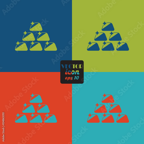 Gold bullions icon