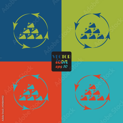 Gold bullions icon