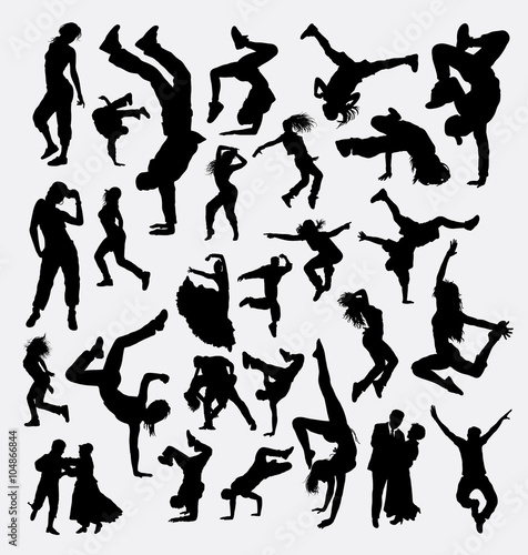 Dance male and female bundle silhouette 5. Good use for symbol, logo, web icon, mascot, sign, sticker, or any design you want. Easy to use.