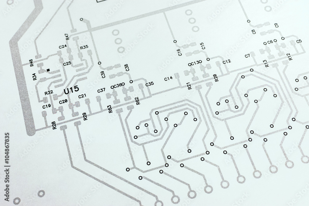 Electronic circuit board schematic