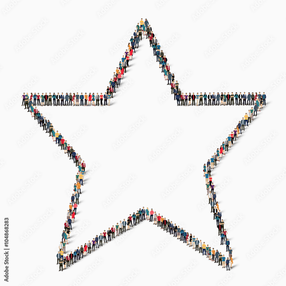 people shape star icon people shape star icon