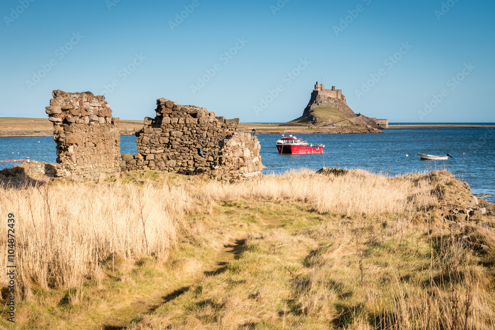 Lindisfarne Castle from Steel End on Holy Island