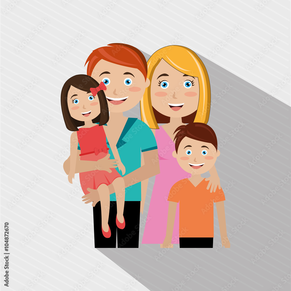 Fototapeta premium members of the family design 
