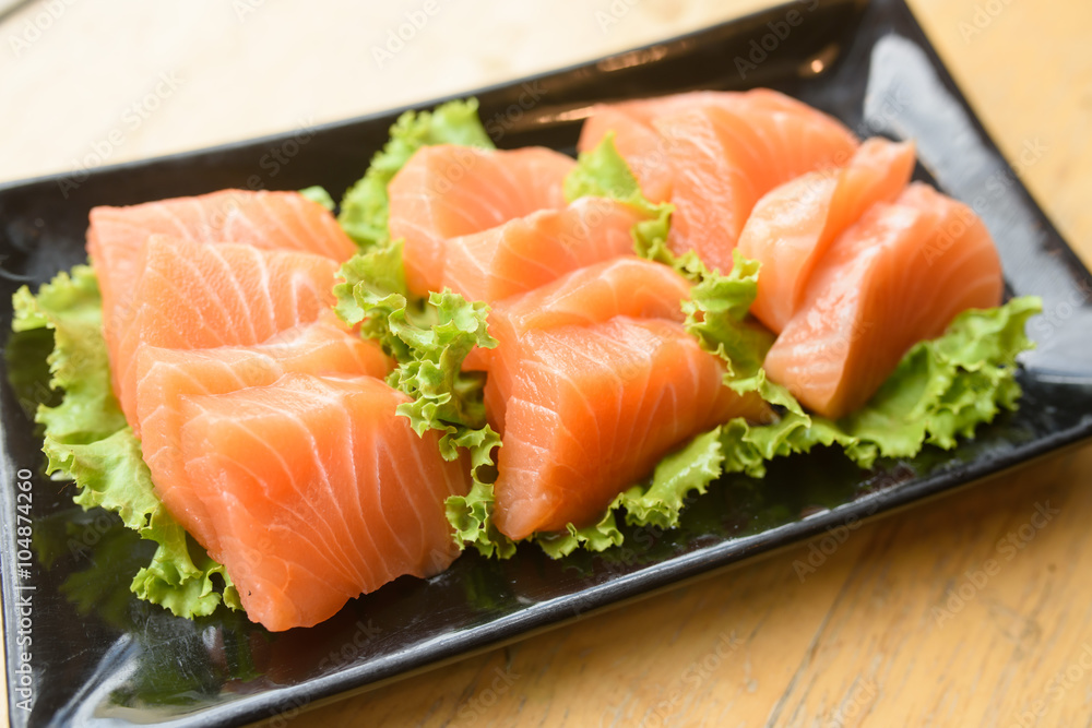 Salmon sashimi - japanese food style Salmon sashimi - japanese food style