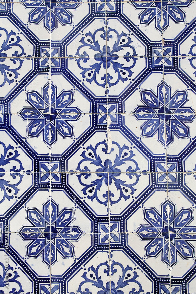Fototapeta traditional portuguese ceramic tiles background