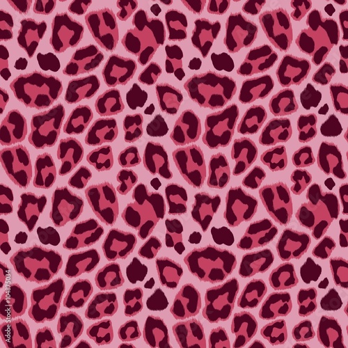 Pink Leopard Seamless Pattern