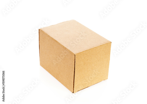 Cardboard boxes isolated on white background © jannoon028