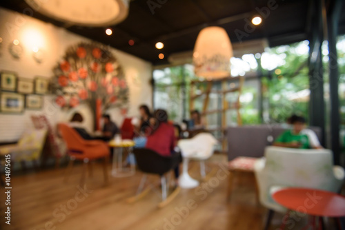 Blur or Defocus image of Coffee Shop  Background © CA[P]IXEL
