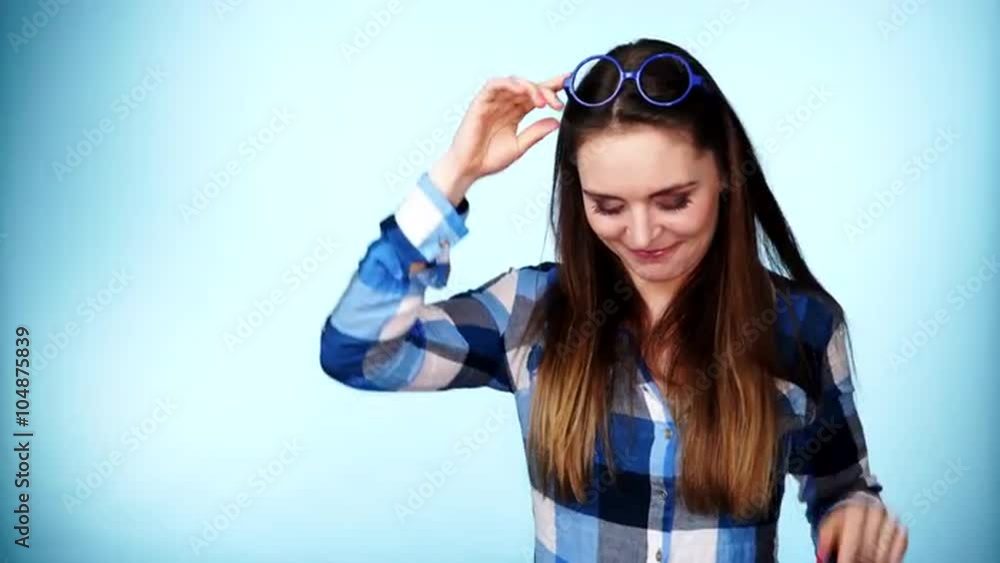 Woman joyful girl having fun dancing 4K Woman joyful girl having fun dancing 4K