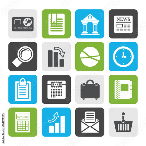 Flat Business and Office Realistic Internet Icons - Vector Icon Set 3