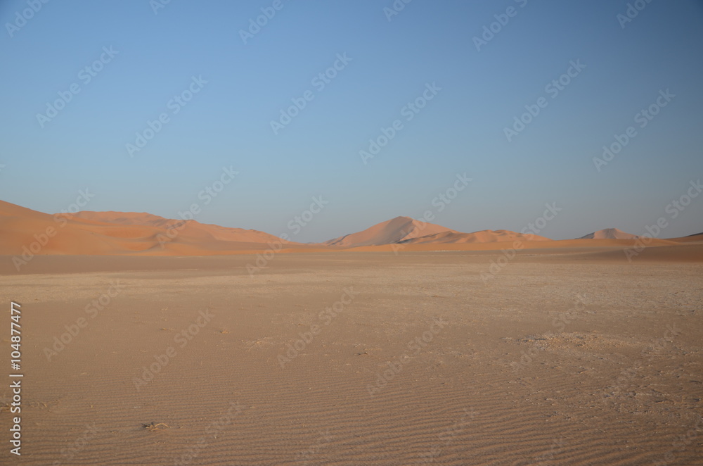 Empty space and sand dunes