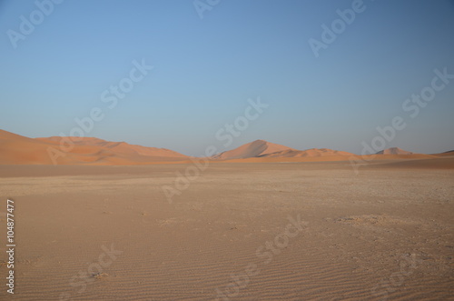 Empty space and sand dunes