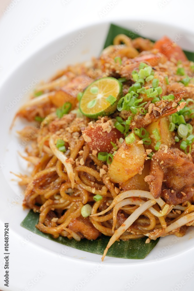 Asian style spicy fried noodles, 