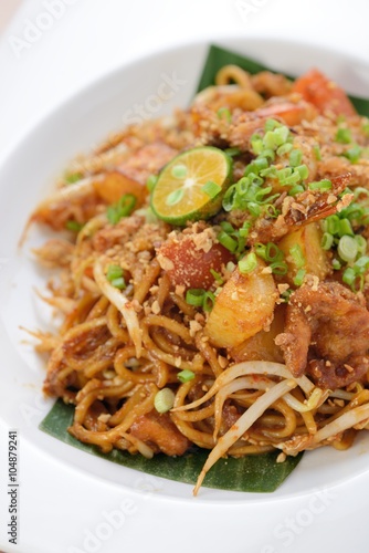 Asian style spicy fried noodles, 