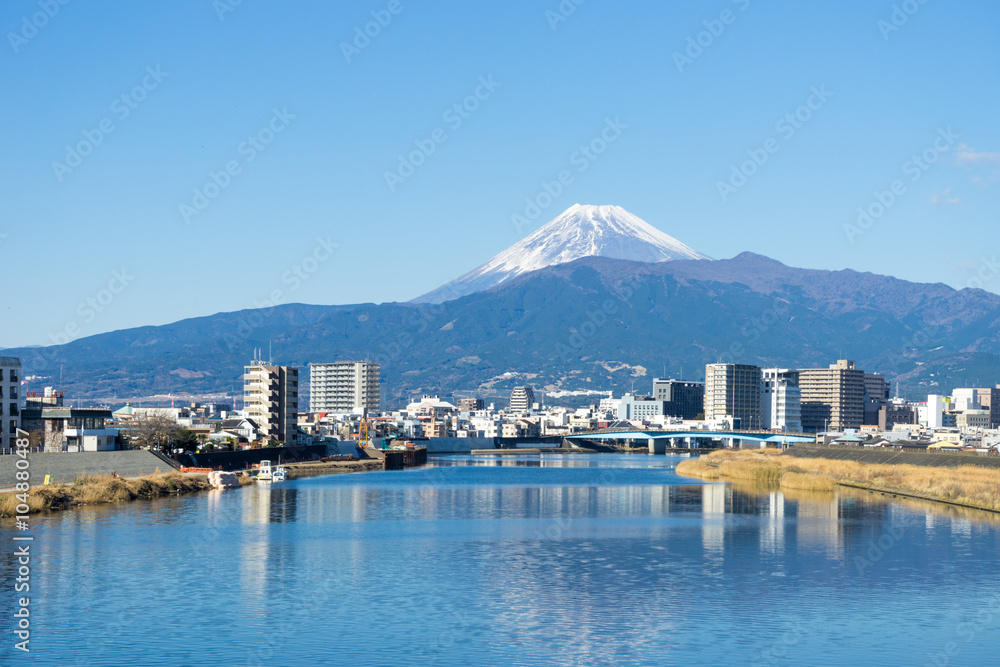 Kano River and Mount Fuji