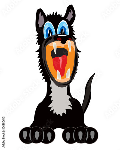 Irritating blackenning dog