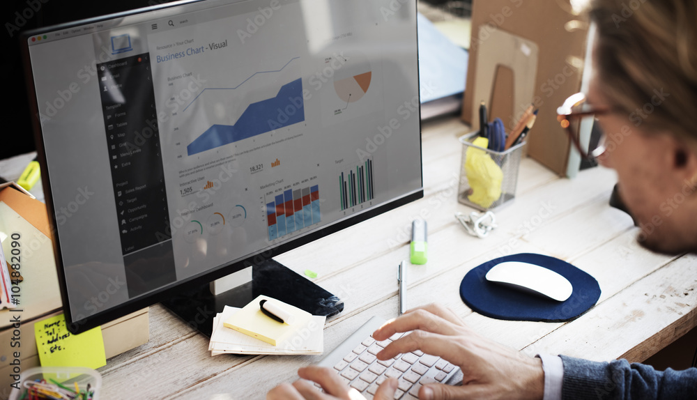 Businessman Strategy Analysis Financial Data Concept Businessman Strategy Analysis Financial Data Concept