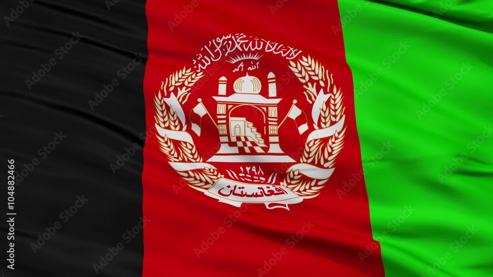 Afghanistan Flag Close Up Realistic Animation Seamless Loop - 10 ...